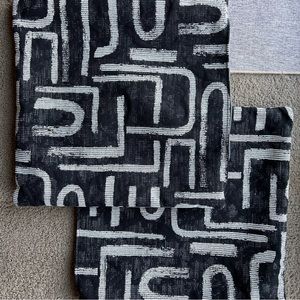 2 pillow covers 20”x20”